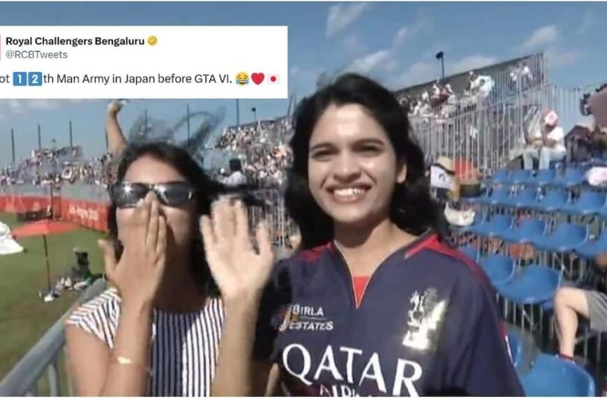 टीम इंडिया को सपोर्ट करने जापान पहुंचे RCB फैंस, बेंगलुरु ने किया मजेदार कमेंट