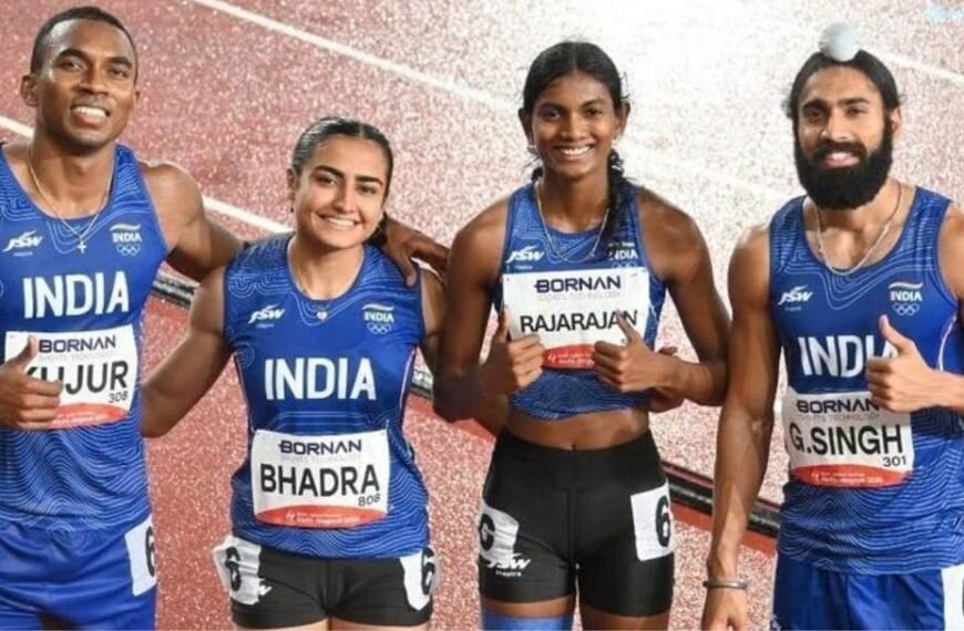 नेशनल रिकॉर्ड के साथ रिले टीम ने जीता पदक, बारिश में दौड़ लगाकर रचा इतिहास