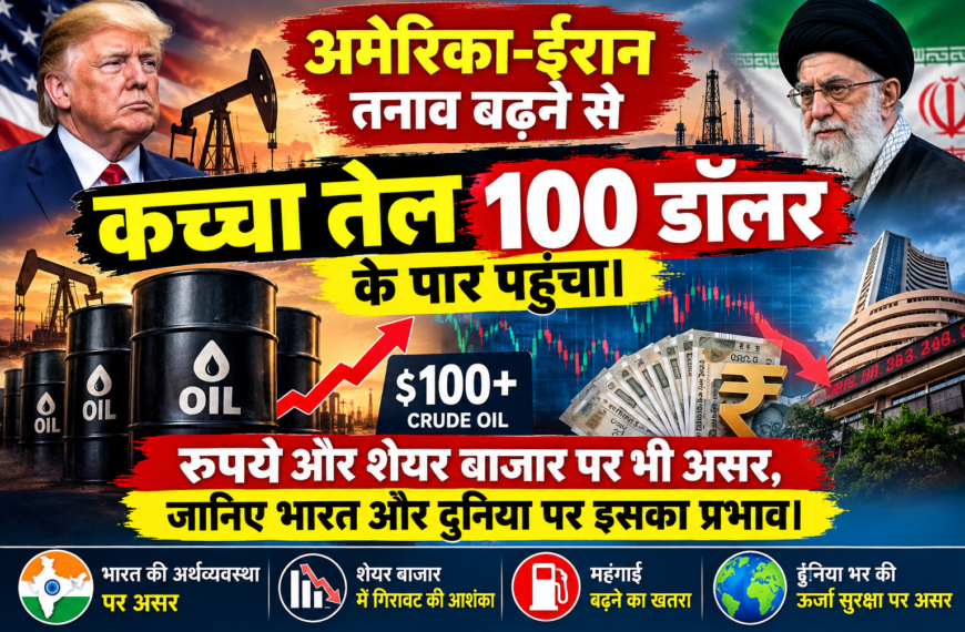 अमेरिका-ईरान तनाव बढ़ने से कच्चा तेल 100 डॉलर…